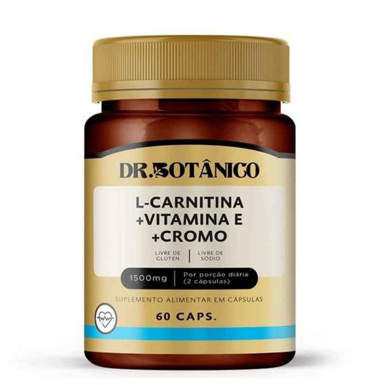 Imagem de L Carnitina Vitamina E + Cromo 1150Mg 60 Caps Dr Botanico