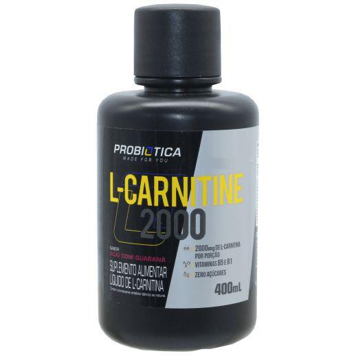L Carnitine 2000 Suplemento Açai C/ Guarana Probiotica 400ml - L ...