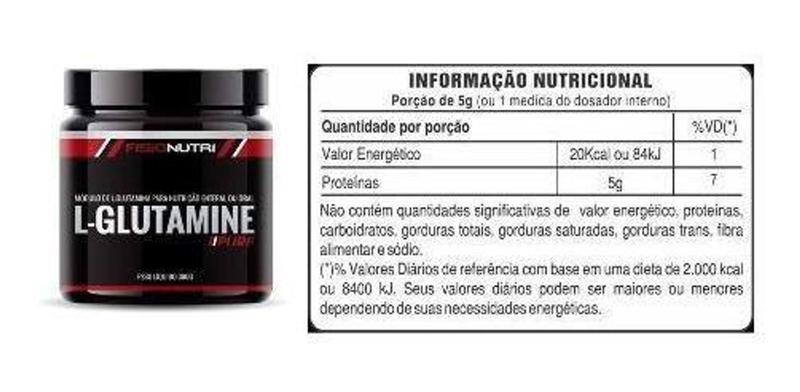 Imagem de L-glutamine Pure - 300g - Recuperação Muscular - Fisionutri