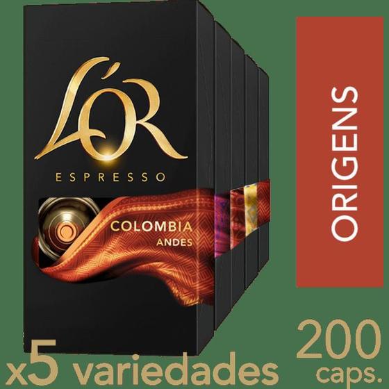 L'OR 200 Cápsulas de Café Origens compatível com máquina Menor preço em L'OR 200 Cápsulas de Café Origens compatível com máquina