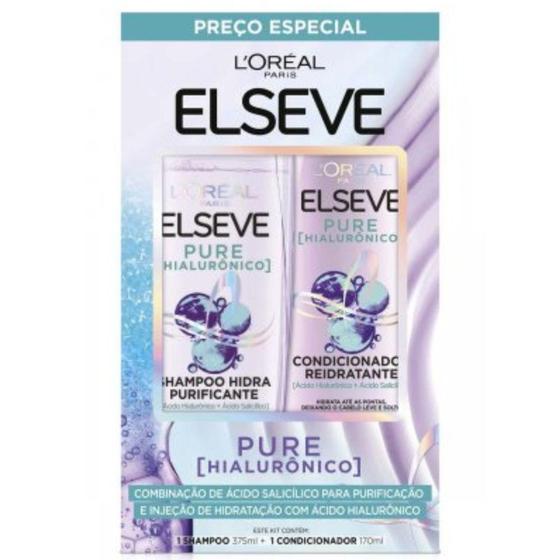 Imagem de L'Oréal Elseve Kit Hialuronic Pure Shamp 375ml + Cond 170ml