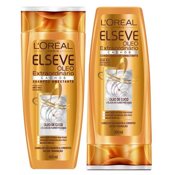 L'Oréal Paris Elseve Óleo Extraordinário Cachos Kit - Shampoo + Condicionador Menor preço em L'Oréal Paris Elseve Óleo Extraordinário Cachos Kit - Shampoo + Condicionador