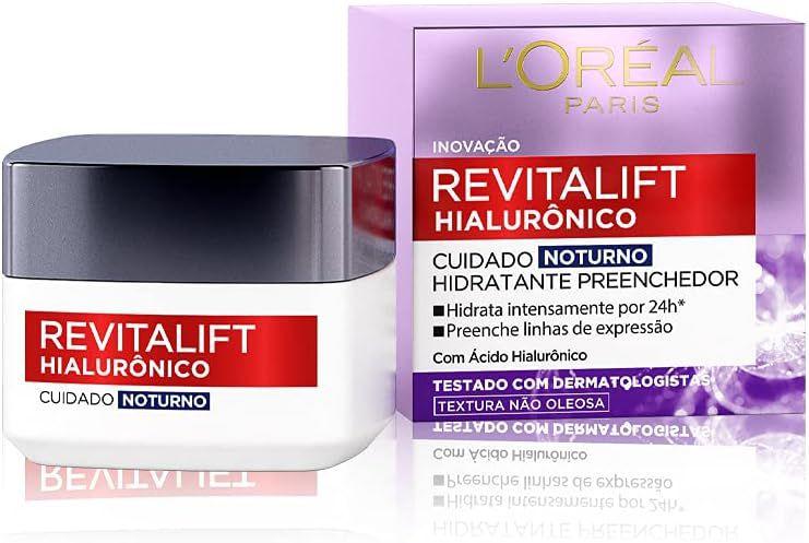 Imagem de L'Oréal Paris Revitalift Hialurônico Noturno Creme Facial Anti-idade - 49g