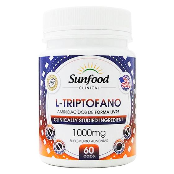 Imagem de L-triptofano 1000mg 60 cápsulas Sunfood