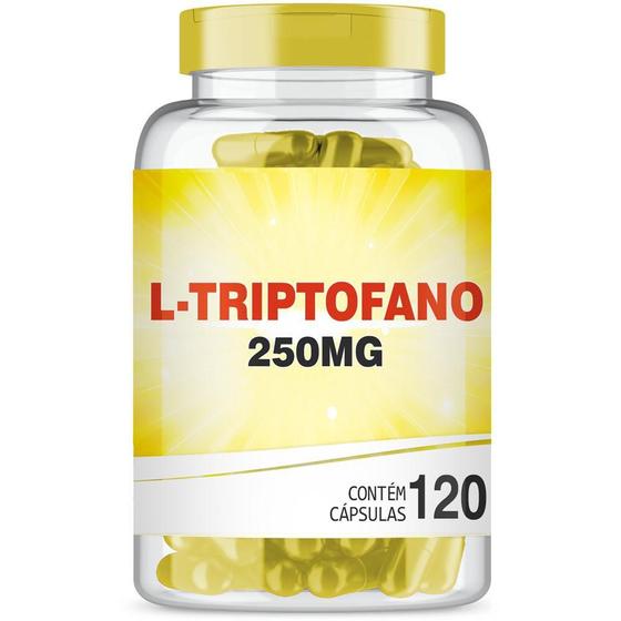 Imagem de L-Triptofano 250Mg Com 120 Cápsulas Síntese De Serotonina