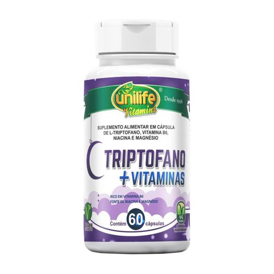 Imagem de L-Triptofano + vitaminas da Unilife - 60 cápsulas