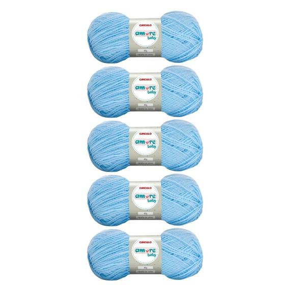 Imagem de Lã Amore Baby 40g Pacote com 5 Unidades - Circulo