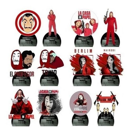 Imagem de La Casa De Papel - 10 Displays De Festa De 20cm Totens