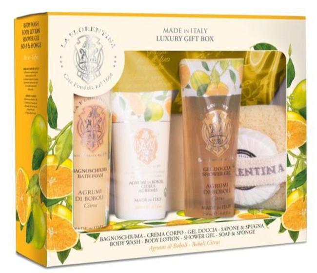 Imagem de La florentina kit spa bob citrus espuma de banho + sabonete barra+ loção corporal + shower gel