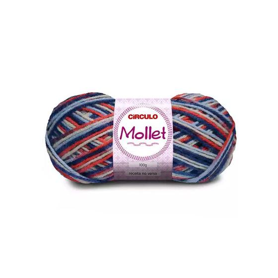 Imagem de Lã Mollet Círculo 100gr C/200 Metros - Multicor
