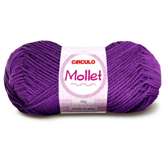 Imagem de Lã Mollet Círculo 40g com 5 unidades - Cor 409 Ametista