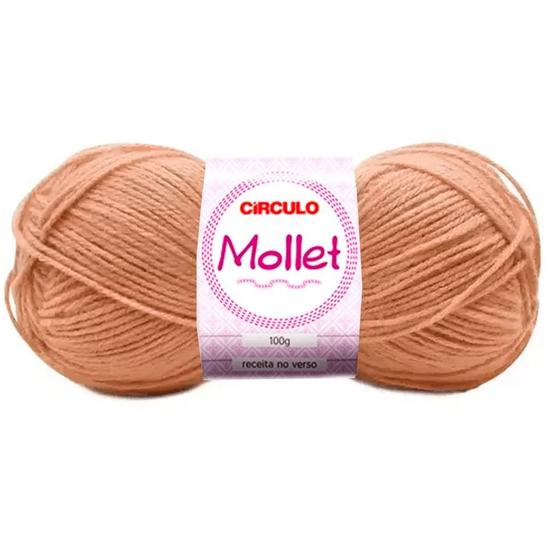 Imagem de Lã Mollet Círculo 40g com 5 unidades - Cor 7628 Andiroba