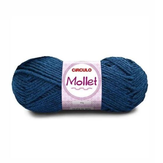 Imagem de Lã mollet cor 2770 azul clássico unidade