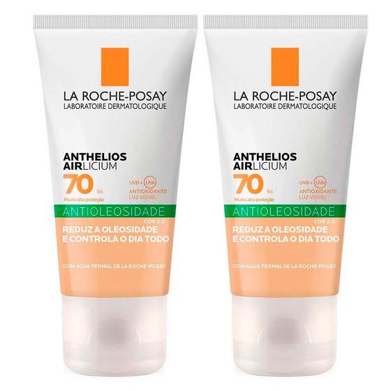La Roche-Posay Anthelios Airlicium Kit com 2 Unidades Protetor Solar Facial Com Cor FPS70 2.0 40g Menor preço em La Roche-Posay Anthelios Airlicium Kit com 2 Unidades Protetor Solar Facial Com Cor FPS70 2.0 40g