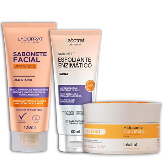 Imagem de Labotrat Sab Vitamina C 100g + Esf Enzimático 80ml + Hidra Nutri Matte 3 em 1 100g