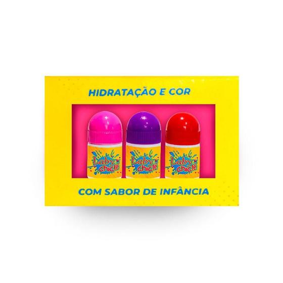 Imagem de Laby Chicle - Hidratante Labial Com Cor - Kit 3 Sabores