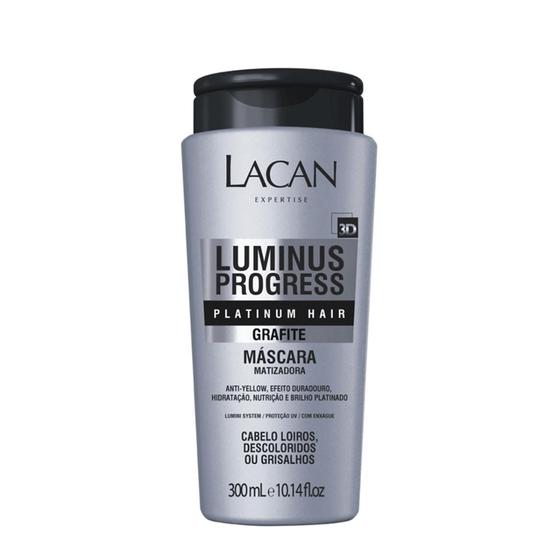Lacan Máscara Luminus Progress Platinum Hair Grafite 300 ml Máscara