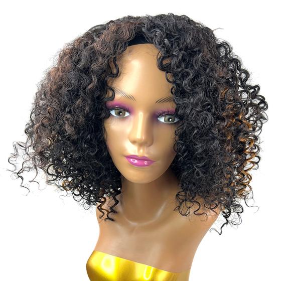 Imagem de Lace Wig Cabelo Cacheado Afro Modelo Georgia Fibra Premium