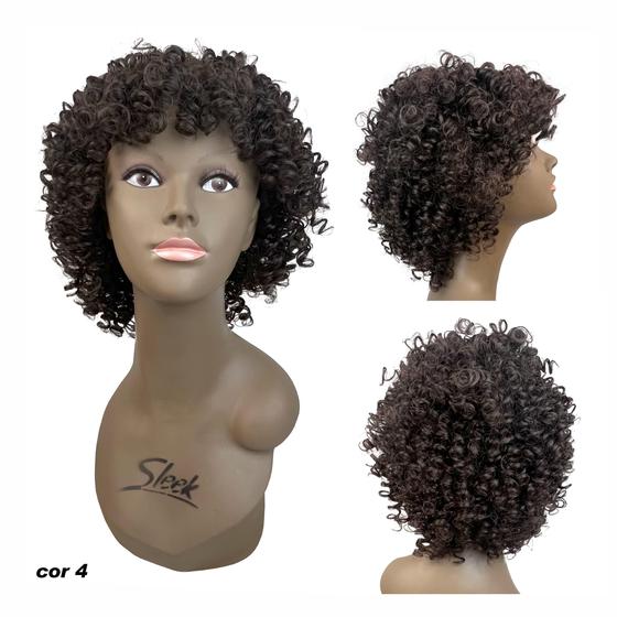 Imagem de Lace Wig Curta Cabelo Afro Cacheado Orgânica Fashion Line