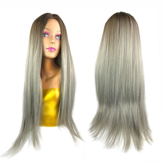 Imagem de Lace Wig Peruca Lisa Longa 70 Cm Cabelo Fibra Premium + Cap