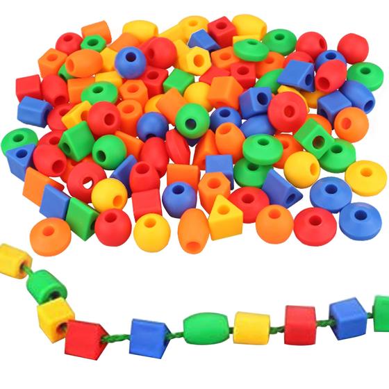 Imagem de Lacing Beads Rainbow Toyfrog Educational Montessori Kids