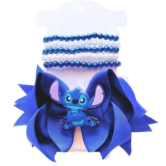 Imagem de Laço de Cabelo com Pulseira de Miçanga Stitch / Stitch Angel