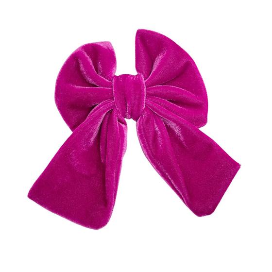 Laço De Veludo Presilha Bico De Pato Fashion Luxo Karin - Marita Padin