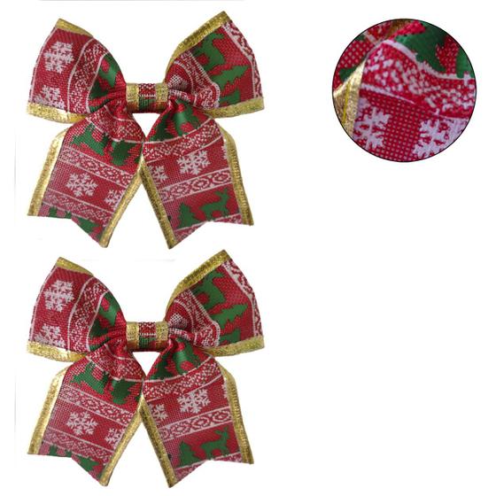 Laço para Árvore de Natal Vermelho e Dourado - 2 Unidades - Apollo Festas -  Laços de Natal - Magazine Luiza