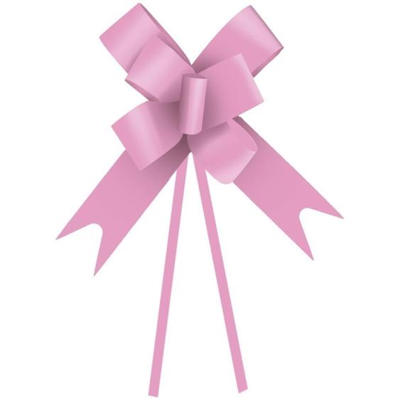 Imagem de Laço Pronto Liso 30MM Rosa com 10 Unidades - Pacote com 20