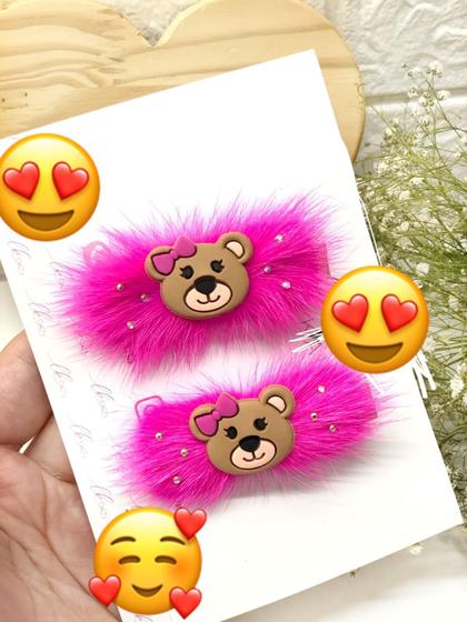 Imagem de Laço urso com pelinho fofura
