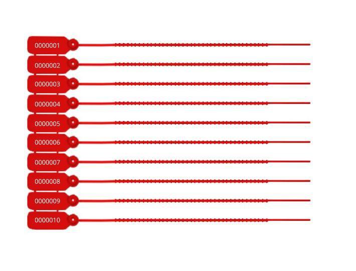 Imagem de Lacre de Segurança para Extintor 25 Cm Numerado - 1.000 Unidades