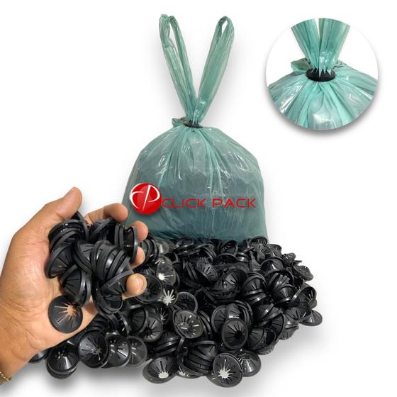 Imagem de Lacre Sacola Plastica Comercio - Lacre Para Sacolas 1.000 Unidades Preto