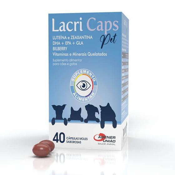 Imagem de Lacri Caps Pet Suplemento para Cães e Gatos 40 Caps Agener