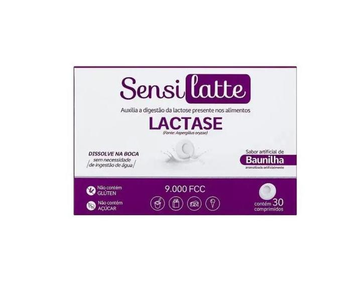 Imagem de Lactase sensilatte 9.000 fcc sabor baunilha 30 comprimidos - Prati-donaduzzi