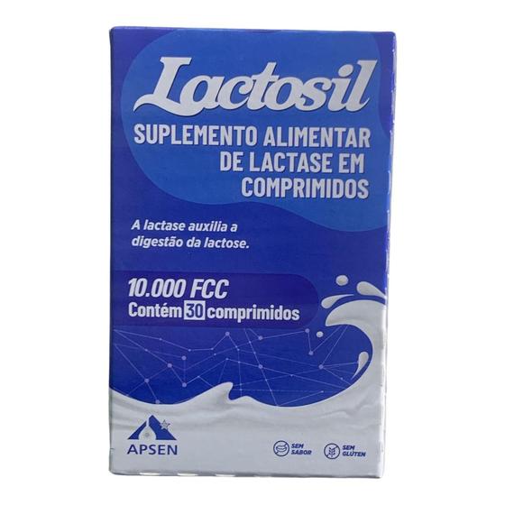 Imagem de Lactosil 10.000 FCC Lactase Digestão Lactose 30 comprimidos - APSEN