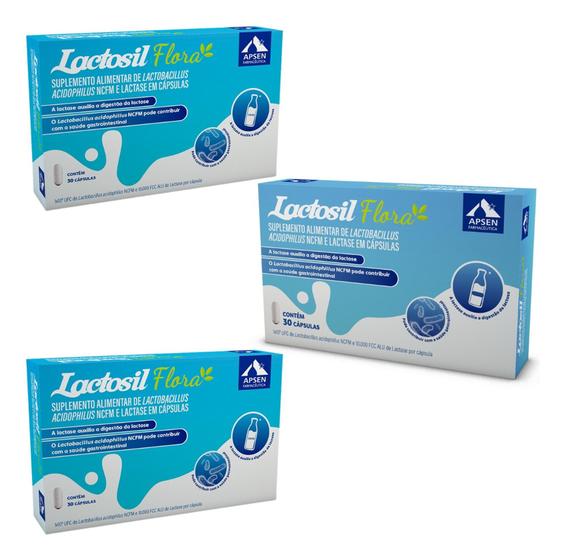 Imagem de Lactosil Flora (lactase + Probiótico) Kit 3cx C/30 Caps