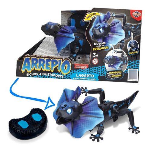 Imagem de Lagarto Brinquedo Controle Remoto Rc Dinossauro C/ Som E Luz