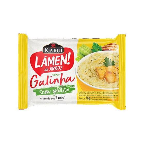 Imagem de Lámen de Arroz Macarrão Instantâneo sem Glúten Sabor Galinha 78g - Karui