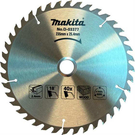 Imagem de Lâmina de Serra 235x25mm 40 Dentes Para Madeira - D-03377 - MAKITA