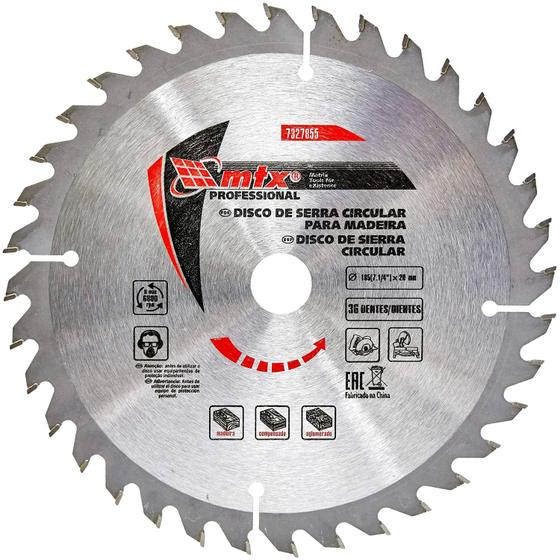 Lâmina de Serra Circular MTX P/ Madeira 7-1/4'' 36 Dentes Menor preço em Lâmina de Serra Circular MTX P/ Madeira 7-1/4'' 36 Dentes
