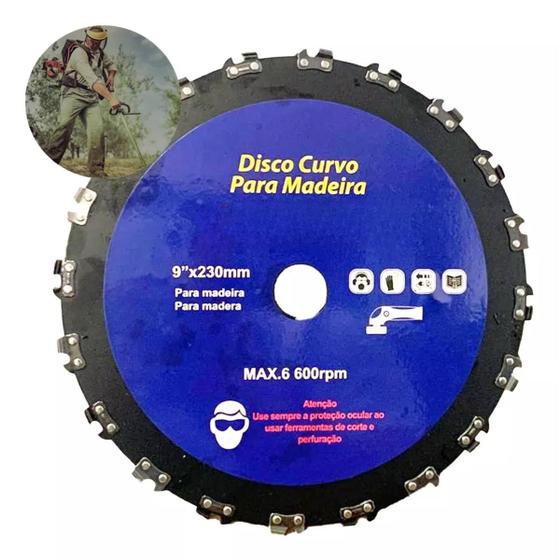 Imagem de Lâmina Disco Dente Corrente Roçadeira Motoserra Furo 25mm Ferramenta