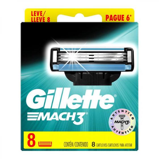 Imagem de Lâmina Gillette Mach 3 Leve 8 Pague 6 Unidades