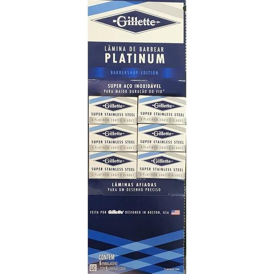 Imagem de Lâmina Gillette Platinum Bluet Importadas - 30 Laminas