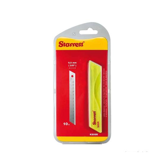Lâmina para estilete 9mm com 10 peças KS05R Starrett Menor preço em Lâmina para estilete 9mm com 10 peças KS05R Starrett