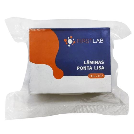 Imagem de Lâmina para Microscopia 26 x 76 mm Ponta Lisa (FIRSTLAB) - Caixa com 50 Unidades
