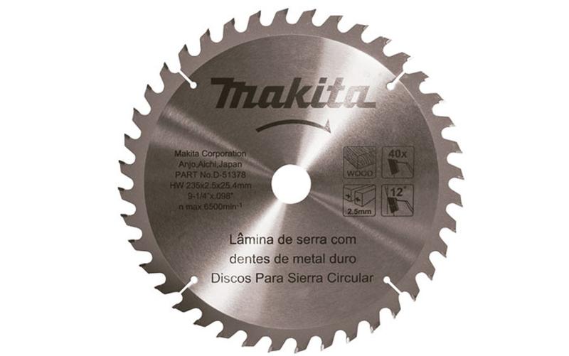 LAMINA PARA SERRA CIRCULAR 9 1/4 x 40d F25 D51378 - MAKITA Menor preço em LAMINA PARA SERRA CIRCULAR 9 1/4 x 40d F25 D51378 - MAKITA