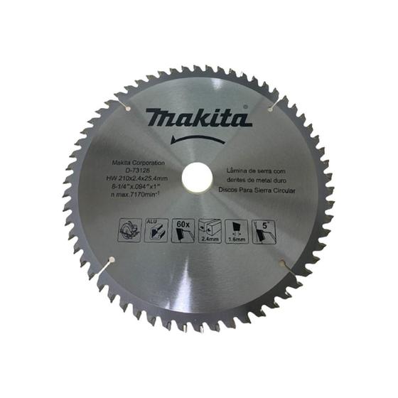 Imagem de Lamina Serra Circular 210Mm 8.1/4 60D Aluminio Makita D73128