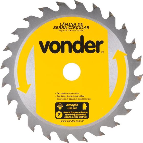 Imagem de Lamina serra circular vídea 250x30x3,2mm 24 dentes 5300 rpm para madeira - Vonder