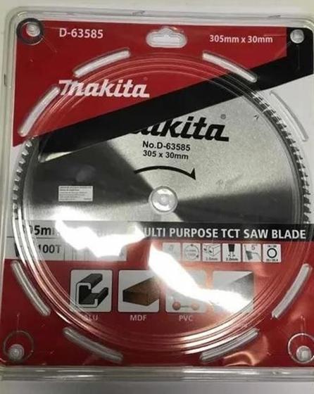 Imagem de Lamina Serra Makita D-63585 Multi Purpose 305Mm X 30Mm 100T