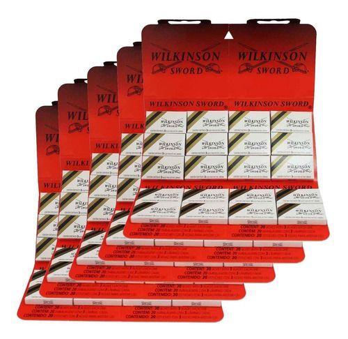 Imagem de Lâminas Aço Barbear Kit 100 C/ 3 Unid Cada Wilkinson Sword